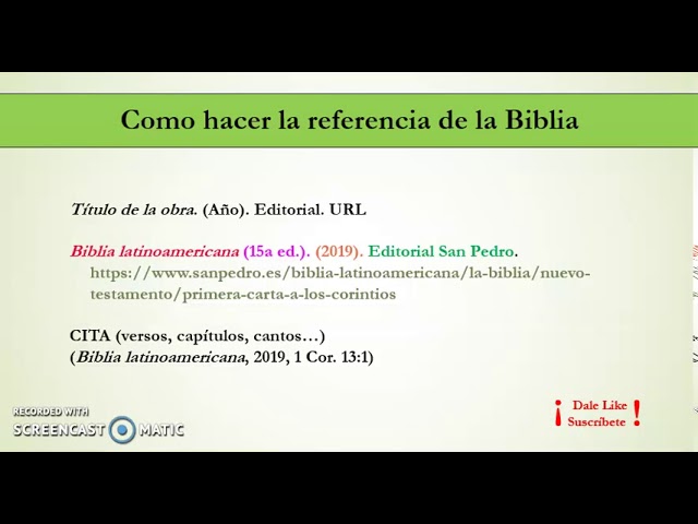como citar la biblia en apa