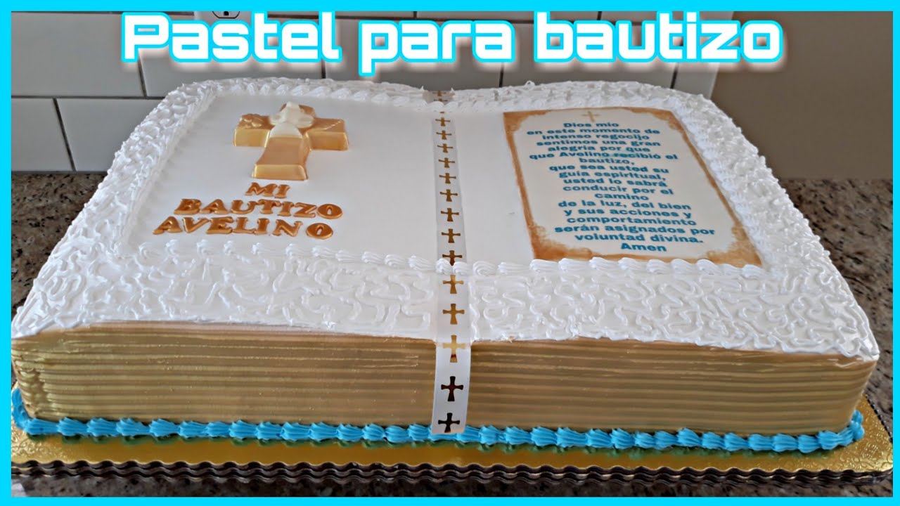 pastel de biblia para bautizo