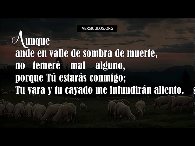 versiculo de la biblia que dice aunque ande en valle
