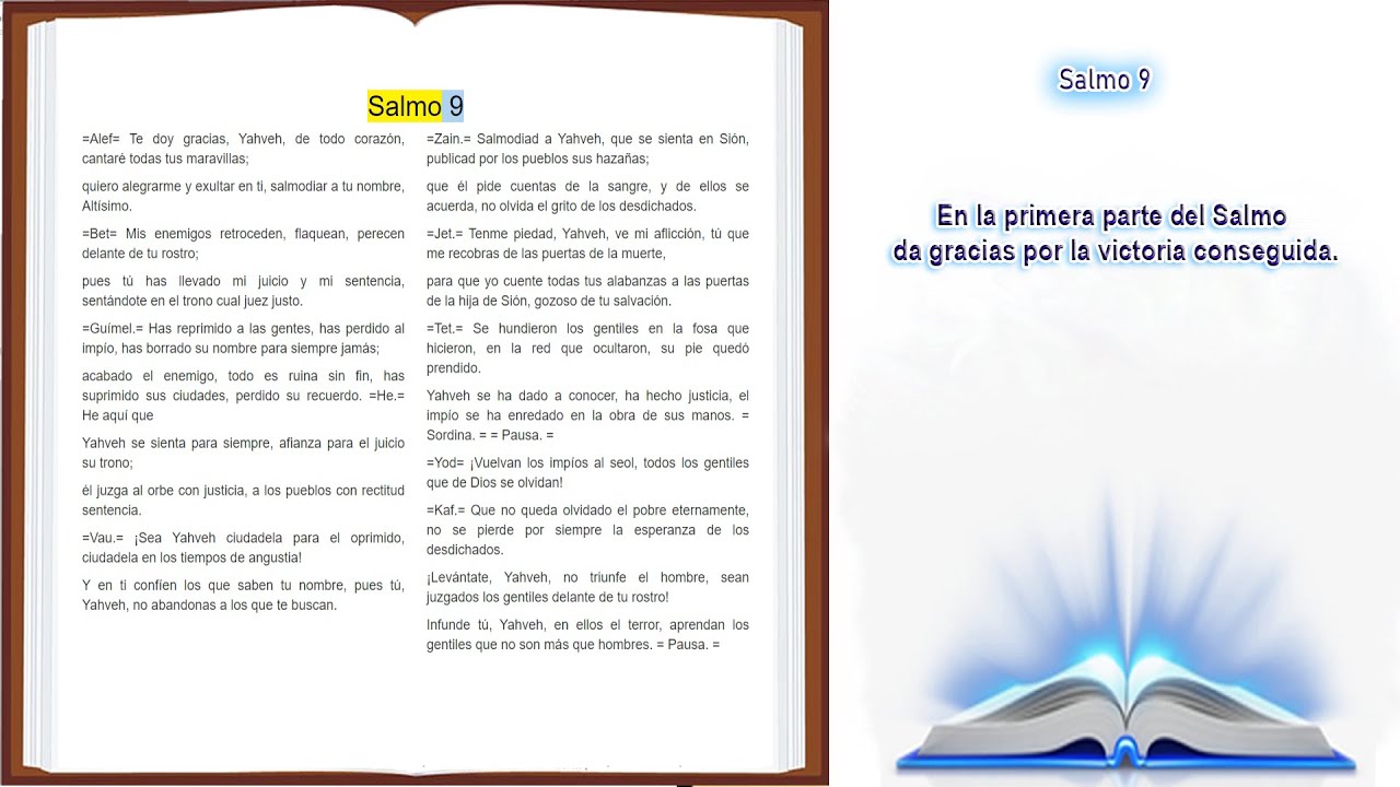 salmo 9 biblia de jerusalen