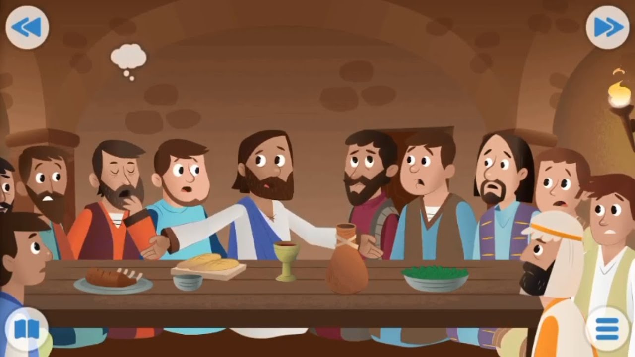 la ultima cena en la biblia para niños