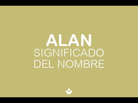 significado del nombre alan en la biblia