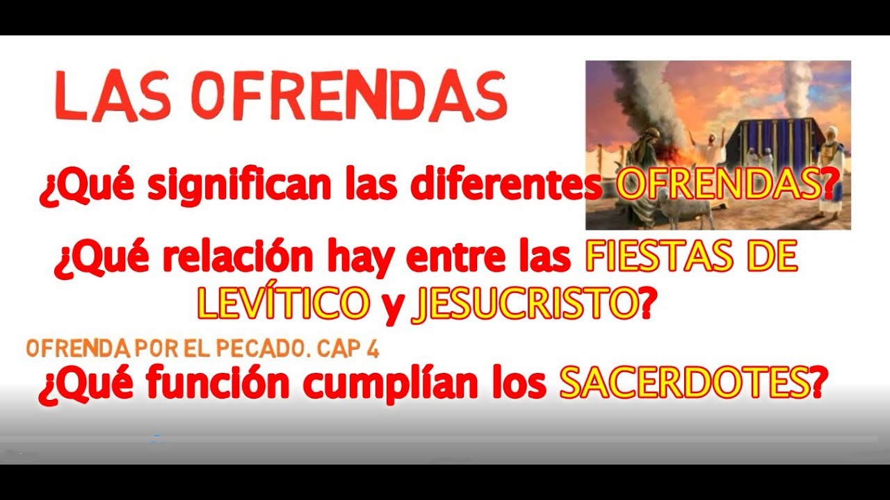 tipos de ofrendas segun la biblia