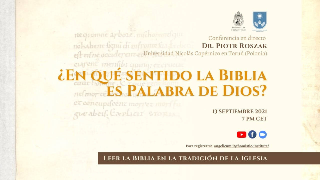 en que sentido la biblia es palabra actual