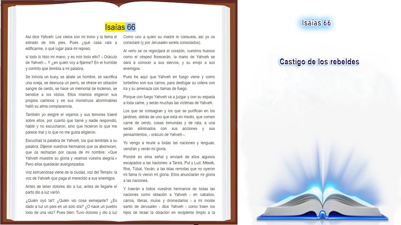 isaias 66 biblia de jerusalen