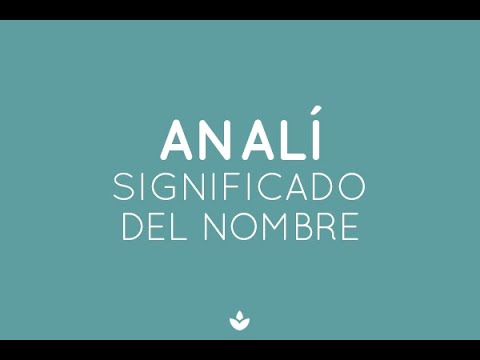 significado de analy en la biblia