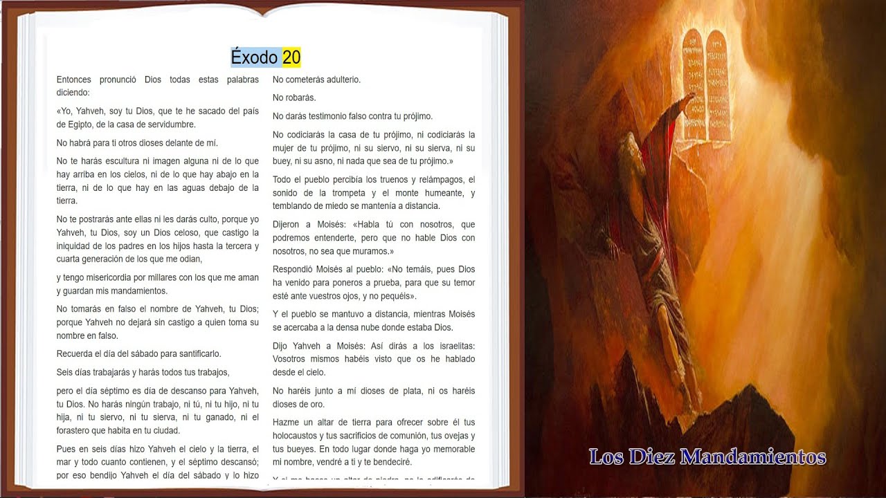 biblia de jerusalen exodo 20