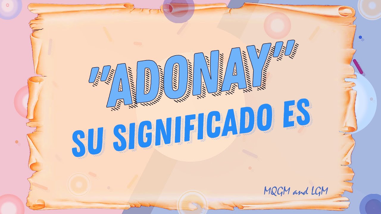 significado de adonai en la biblia