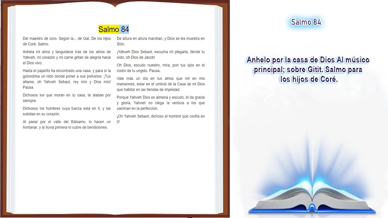 salmo 84 biblia de jerusalen