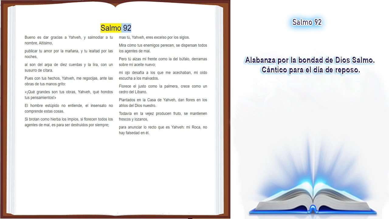 salmo 92 biblia de jerusalen