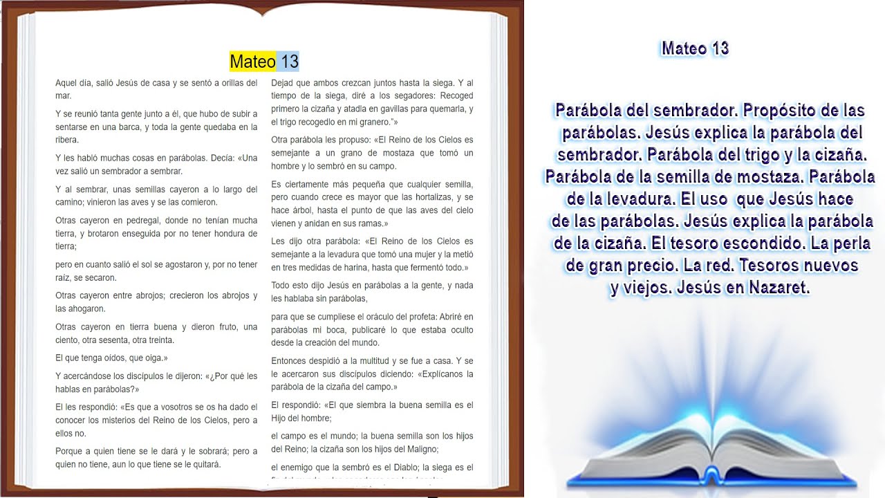 mateo 13 biblia de jerusalen